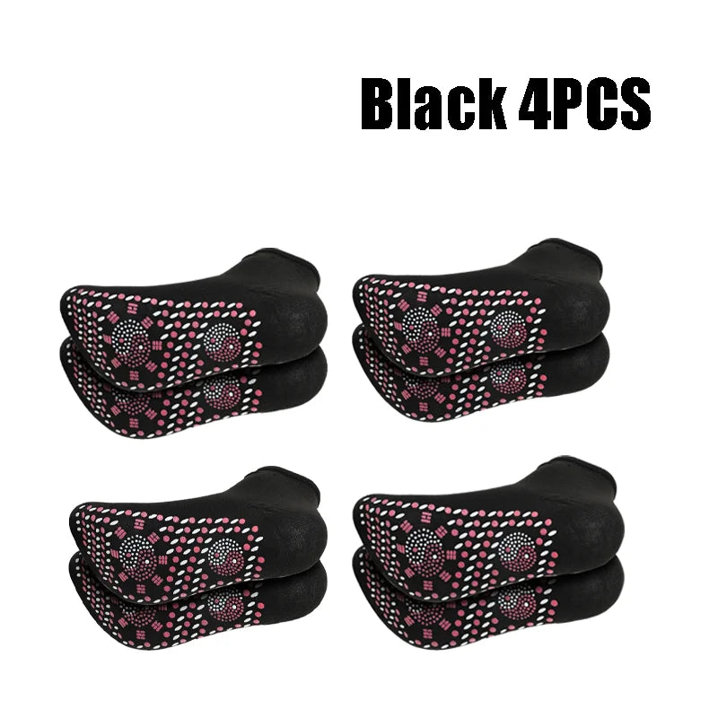 1-10pairs Tourmaline Self-Heating Socks Winter Warm Thermal Health Care Socks Floor Socks Absorption Deodorant Warm Socks