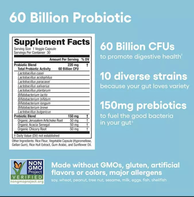 CYNTRIX™ - DIGESTIVE ENZYMES 60CT + 60B PROBIOTIC 30CT