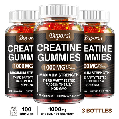 Creatine Monohydrate Gummies - Pre/post Workout, Fitness, Strength, Muscle Building Provide Energy Supplements