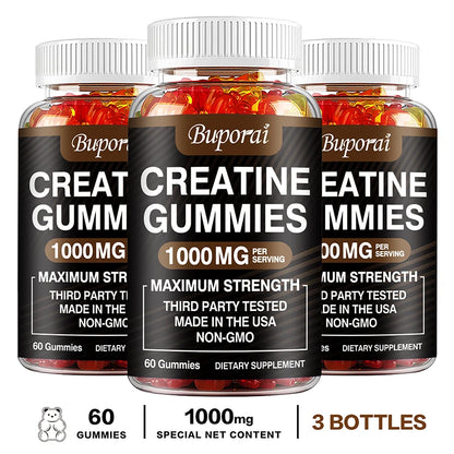 Creatine Monohydrate Gummies - Pre/post Workout, Fitness, Strength, Muscle Building Provide Energy Supplements