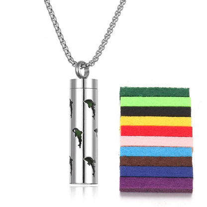 Stainless Steel Aromatherapy Necklace Diffuser Pendant Aroma Diffuser Locket Perfume Essential Oil Diffuser Pendant Necklace