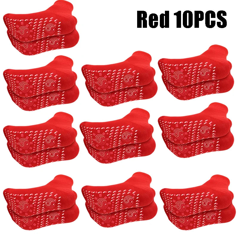 1-10pairs Tourmaline Self-Heating Socks Winter Warm Thermal Health Care Socks Floor Socks Absorption Deodorant  Warm Socks