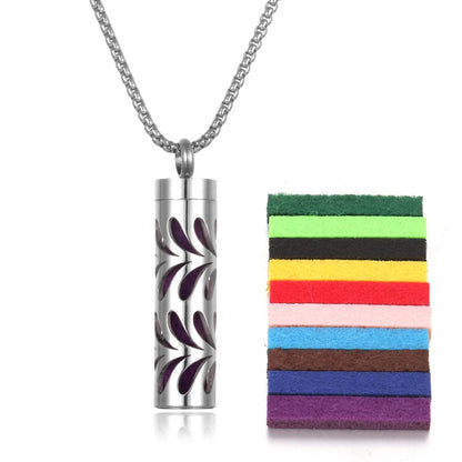 Stainless Steel Aromatherapy Necklace Diffuser Pendant Aroma Diffuser Locket Perfume Essential Oil Diffuser Pendant Necklace