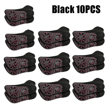 1-10pairs Tourmaline Self-Heating Socks Winter Warm Thermal Health Care Socks Floor Socks Absorption Deodorant  Warm Socks
