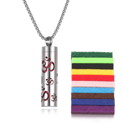 Stainless Steel Aromatherapy Necklace Diffuser Pendant Aroma Diffuser Locket Perfume Essential Oil Diffuser Pendant Necklace
